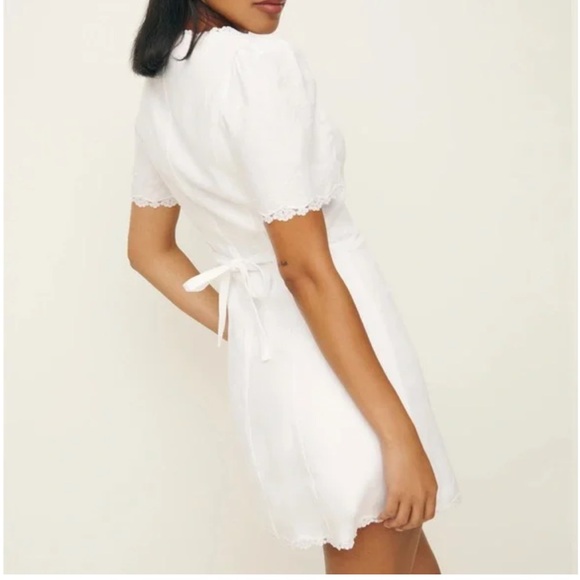 Reformation Anabella Linen Dress — White Size 2 - Picture 2 of 10